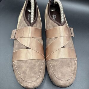 Ros Hommerson Cherry Stretchy Casual  Hook & Loop Shoes Women's Size 11.5, Brown